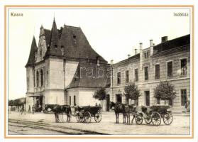 12 db MODERN reprint képeslap a történelmi Magyarország városainak pályaudvarairól / 12 reprint post...