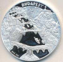 Kósa István (1953-) &quot;Operaház&quot; Budapest nevezetességei sorozat, Ag emlékérem dísztokban tanúsítvánnyal (31,48g/0.999/42,5mm) T:PP