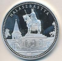 DN "Budapest nevezetességei - Halászbástya" Ag emlékérem dísztokban tanúsítvánnyal (31,14g...