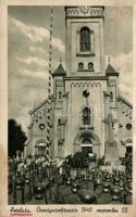 1940 Zetelaka, Zetea; Országzászló avatás, katona / inauguration of the Hungarian National flag, soldiers (Rb)