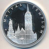 Kósa István (1953-) DN "Budapest nevezetességei - Mátyás Mátyás-templom" Ag emlékérem dísz...