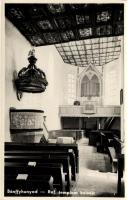 Bánffyhunyad, Huedin; Református templom, belső / church interior