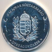 Bozó Gyula (1913-2004) DN "Magyar Köztársaság Országgyűlése" ezüstözött fém emlékérem dísz...