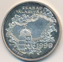 Kiss György (1943-) 1994. "Dr. Antall József / Szabad Választás 1990" Ag emlékérem (10,1g/...