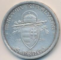 1938. 5P Ag "Szent István" T:2 felületi karc
Adamo P8.1