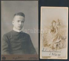 cca 1880-1920 Vegyes keményhátú kabinetfotók, különböző műtermekből, Selmeczbányáról, Budapestről, D...