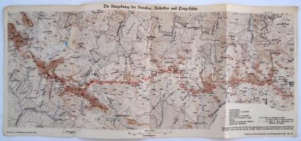 1926 A Steinlar és a Porze Hütte barlangok környékének térképe / Map of the area of Austrian caves