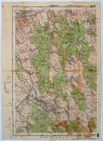 1943 Felsőgalla és környéke katonai térképe / Military map of  60x45 cm