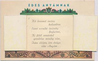 Édesanyámnak / Mother day, mechanical card s: Gyulai