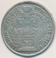 Ausztria 1757. 20Kr Ag &quot;Mária Terézia&quot; T:3 fny. Austria 1757. 20 Kreuzer Ag &quot;Maria Theresia&quot; C:F ear mark