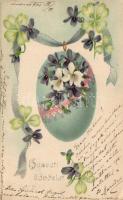 Easter, egg, floral litho (EK)