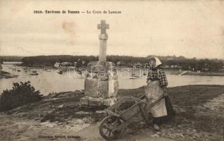 Vannes, La Croix de Langles / cross, folklore (EK)