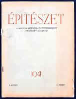 1941 Építészet. A magyar Mérnök- és Építészegylet negyedévi szemléje. I. kötet, 1 füzet! Szakadt