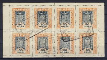 Gyula városi okmánybélyeg nyolcas kisív