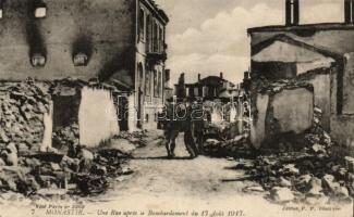Bitola, Monastir; a street after the bombing in 1917