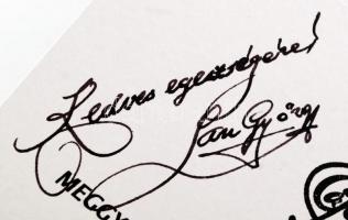 2002 Láng György (1925-2011) éttermes aláírása a Café des Artistes Medgyessy Péter volt minisztereln...