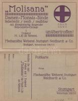 Molisana, Mechanische Weberei, Stuttgart; Damen-Monats-Binde /  German mechanical weaving factory ad...