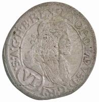 Ausztria 1674. VIkr Ag &quot;I. Lipót&quot; Bécs T:3 rep. Austria 1674. 6 Kreuzer Ag &quot;Leopold I&quot; Vienna C:F cracked Krause KM# 1185