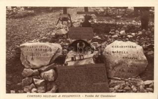 Redipuglia, 3 old unused postcards from the World War I military cemetery, in good condition