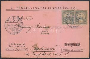 1909 A szarvasi &quot;Fészek-Asztaltársaság&quot; meghívója táncmulatságra