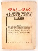 1848-1849 a magyar zsidóság életében. Szerkeszti Zsoldos Jenő. Kiad. Pesti Izr. Hitközség Leánygimnáziumának és Ipari Leányközépiskolájának 48-as Ifjúsági Bizottsága. Bp., 1948. (Neuwald ny.) 256 p. Fűzve, kiadói borítékban.