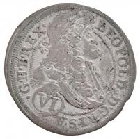 Ausztria 1691. VIkr Ag &quot;I. Lipót&quot; Bécs T:3 kis ph. Austria 1691. 6 Kreuzer Ag &quot;Leopold I&quot; Vienna C:F small edge error