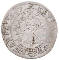 1667KB VIKr Ag "I. Lipót" Körmöcbánya (2,92g) T:2-,3
Hungary 1667KB 6 Kreuzer Ag "Le...