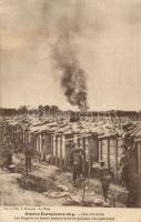 1914 Guerre Européenne / WWI military, burning city by the British (EK)
