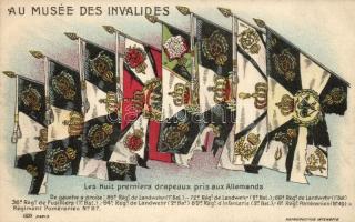 Les Huit premiers drapeaux pris aux Allemands / WWI French propaganda, Eight first flags taken from the German