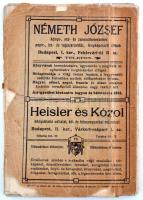 cca 1910 A Balaton és környékének turistatérképe, jelmagyarázattal, 1:150000, Heisler és Kózol Könyvkiadóvállalat, szakadásokkal, 51x70 cm