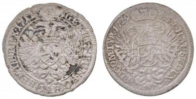 Csehország / Történelmi tartomány / Prága 1712IAP-1729. 3kr Ag "VI. Károly" (2x) T:2-,3
B...