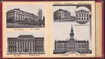 1895 Debreczeni emlék, kőnyomatos városképek 12 lapon, kiadói, aranyozott kötésben. Ritka! 15x13cm