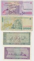 Románia 1943-1999. 10L-100.000L (10xklf) bankjegy T:III
Romania 1943-1999. 10 Lei - 100.000 Lei (10...
