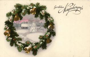 15 db régi üdvözlőlap, néhány litho, vegyes minőség / 15 old greeting cards, some litho, mixed quali...