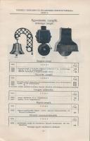 cca 1910-1920 Az Egyesült Izzólámpa és Villamossági Részvénytársaság Csengőket, billentyűket, stb. termékeket bemutató katalógusa, 24p