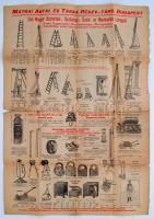 cca 1910 Mátrai Antal és társa Rt. létragyár árjegyzéke, számos érdekes ábrával, a széleken és a haj...