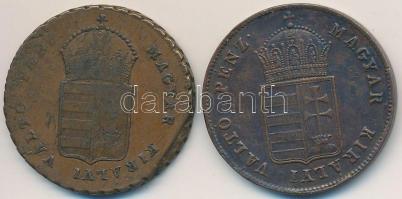 1848. 1kr Cu + 1849NB 1kr Cu T:2-,3 ph