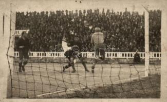 1923 Barcelona, football match, Foto Mateo, photo (pinholes)