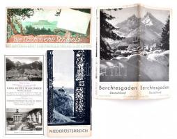 cca 1920-1940 Utazási prospektusok(Hof-Gastein, Niederösterreich, Berchtesgaden, Die Sächsischen Schweiz) / cca 1920-1940 Tourist guides(Hof-Gastein, Niederösterreich, Berchtesgaden, Die Sächsischen Schweiz)