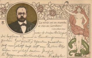 La verité est en marche, et rien ne larretera (lettre dEmile Zola) / Dreyfus affair, judaica, Emile Zolas letter, Art Nouveau