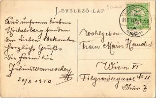 1910 Kisdisznód, Michelsberg, Cisnadioara; Villa Wermescher. Rajta Julius Wermescher levele / villa....