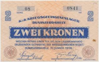 Dunaszerdahely / hadifogolytábor 1916. január 15. 2K T:I kis folt