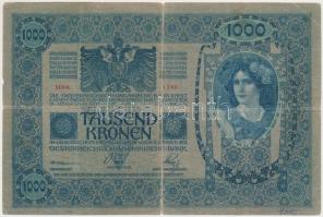 1902. 1000K csehszlovák felülbélyegzéssel T:III-