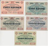 Somorja / hadifogolytábor 1916.január 15. 10f + 20f + 50f + 1K + 2K T:I