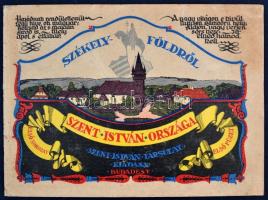 1930 Szent István országa-Székely földről. I sorozat, 1 füzet. Kivágós, összeragasztandó papírházak, az első lap hiányzik. Ritka! Restaurált kiadói papír kötésben, jó állapotban, 22x30cm