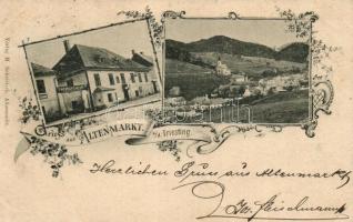 1898 Altenmarkt an der Triesting, Friedrich Gasthof zum weissen Lamm / guest house, floral (r)