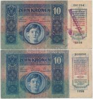 1915. 10K (2x) felülbélyegzésekkel, az egyik szerb T:III