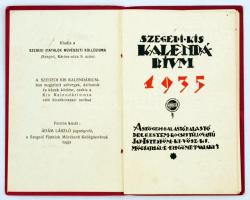 1935 Szegedi kis kalendárium 6. évf., kiad.: Szegedi Fiatalok Művészeti Kollégiuma