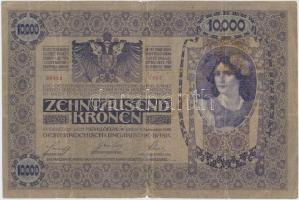 1918. 10.000K piros "MAGYARORSZÁG" felülbélyegzéssel T:III,III-