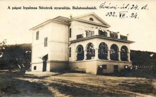 1932 Balatonalmádi, Pápai Irgalmas Nővérek nyaralója, photo (fl)
